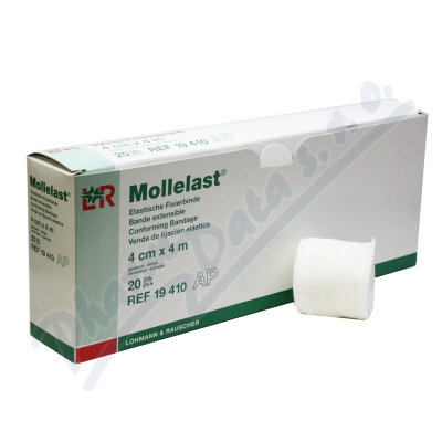 Mollelast Obinadlo elastické fixační 4cm x 4m 20 ks