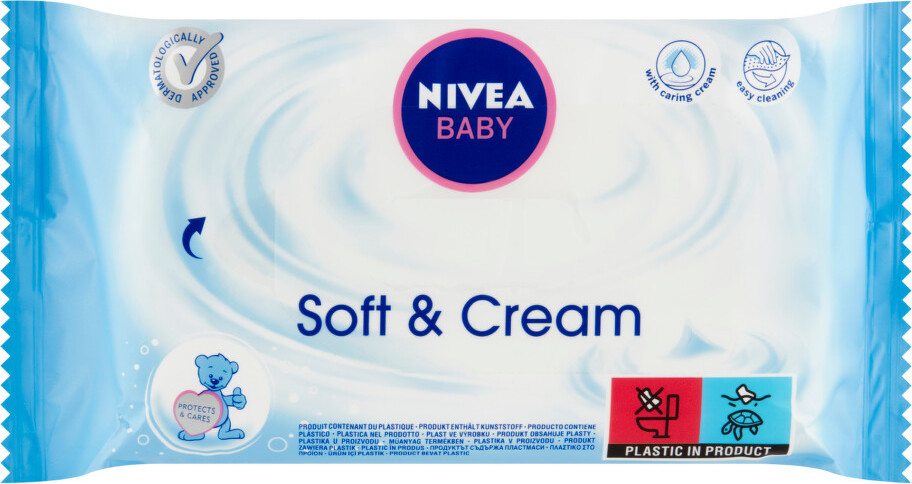 Nivea Baby Čistící ubrousky Soft&Cream 63ks