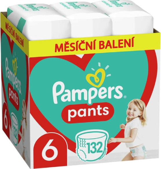 Pampers kalhotkové plenky měsíční balení S6 132ks