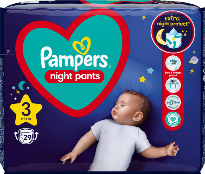 Pampers Night Pants kalhotkové plenky S3 29ks