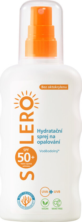 SOLERO Hydratační sprej na opalování SPF50+ 200ml