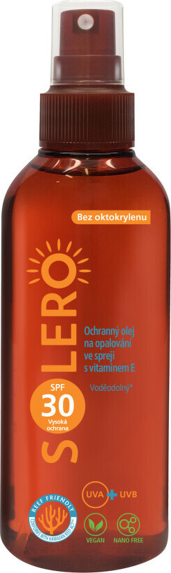 SOLERO Olej na opalování s vitaminem E sprej SPF30 150ml