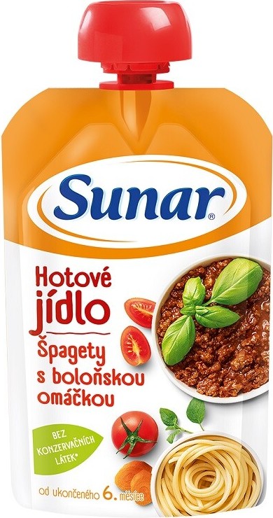 Sunar příkrm špagety s boloňskou omáčkou 6m+