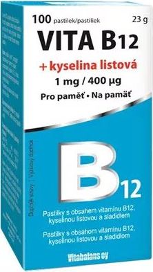 Vita B12 + kyselina listová 1 mg-400mcg 30 tablet