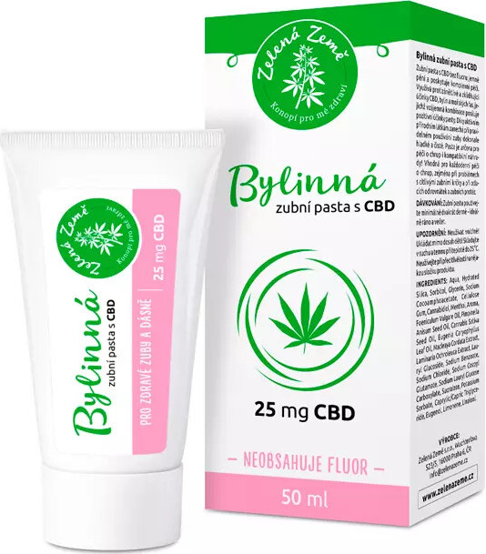 Zelená Země Bylinná zubní pasta s CBD 50ml