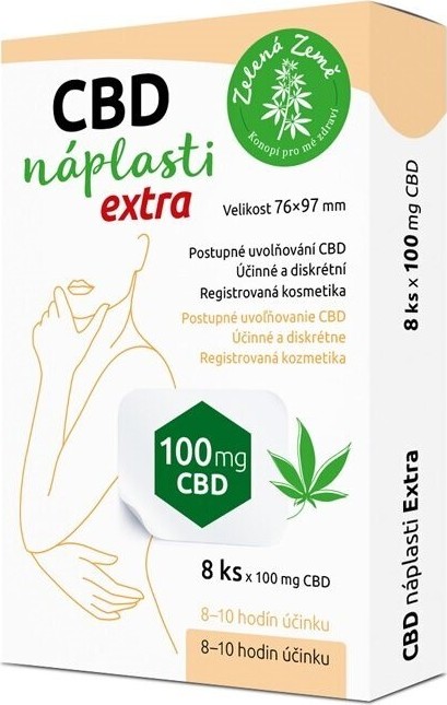 Zelená Země CBD náplasti extra 100mg 8ks