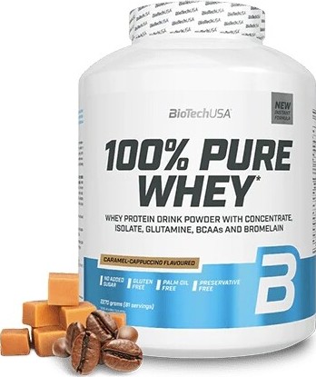 BioTech 100% Pure Whey 2270g caramel cappuccino