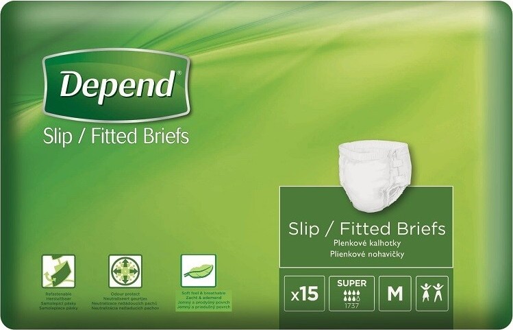 Depend Slip Super inkontinenční kalhotky vel.M 15ks