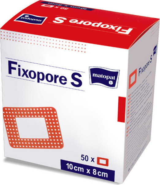 Fixopore S sterilní náplast 8x10cm 50ks