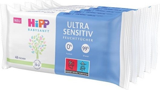 HiPP BabySANFT Ultra Sensitiv vlhčené ubrousky 5x48ks