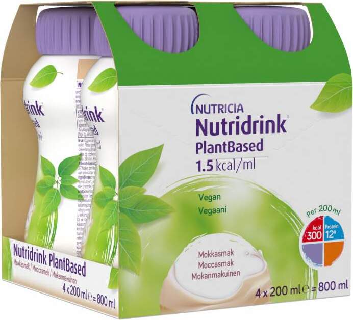 NUTRIDRINK PLANTBASED S PŘÍCHUTÍ KÁVY POR SOL 4X200ML