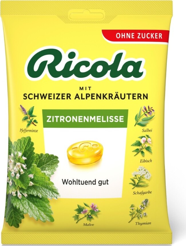 RICOLA Meduňka bez cukru 75g