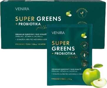 Venira Super greens a probiotika jablko 30 sáčků