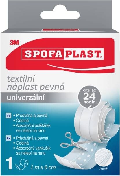 3M Spofaplast 254 Pevná textilní náplast 1mx6cm