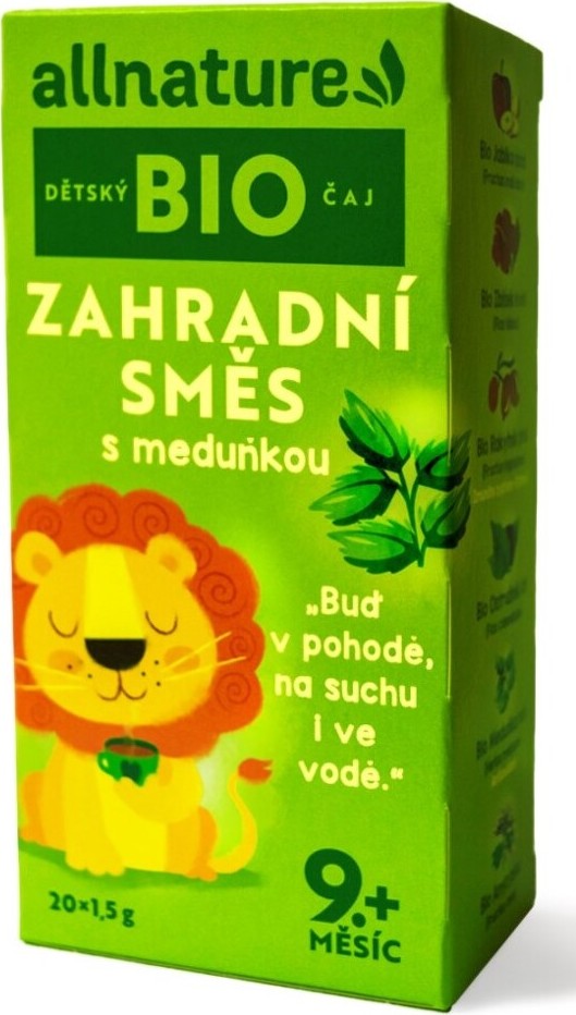 Allnature Dětský čaj Zahradní směs s meduňkou BIO 20x1.5g 9M+