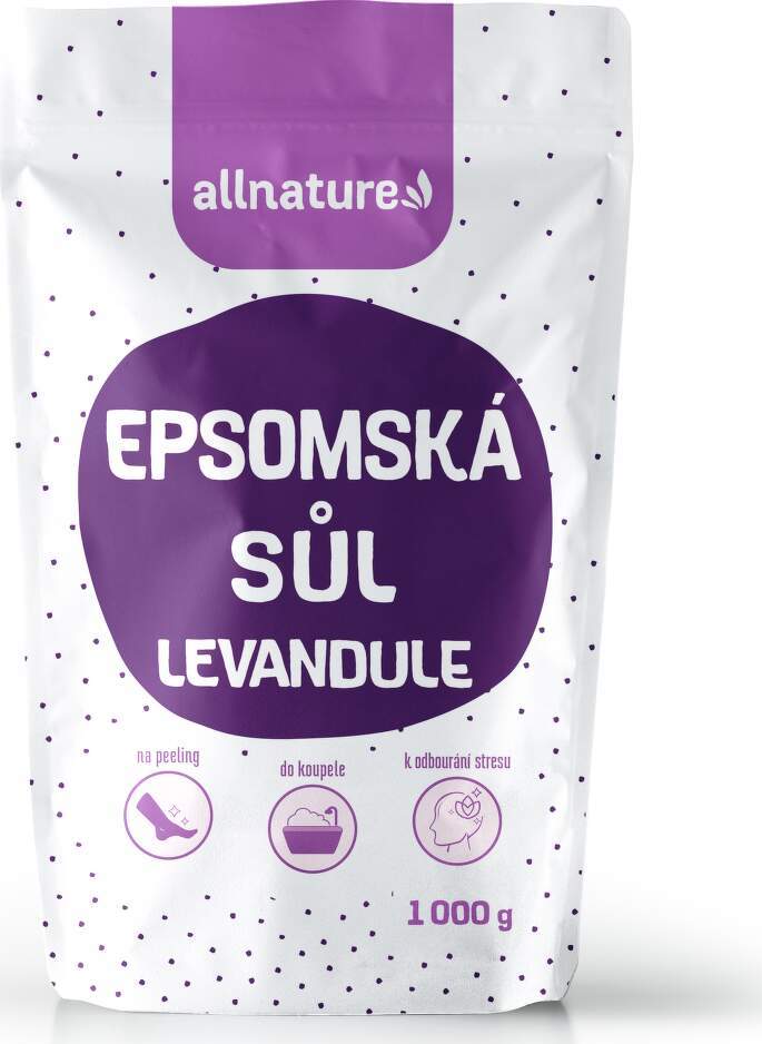 Allnature Epsomská sůl Levandule 1000g