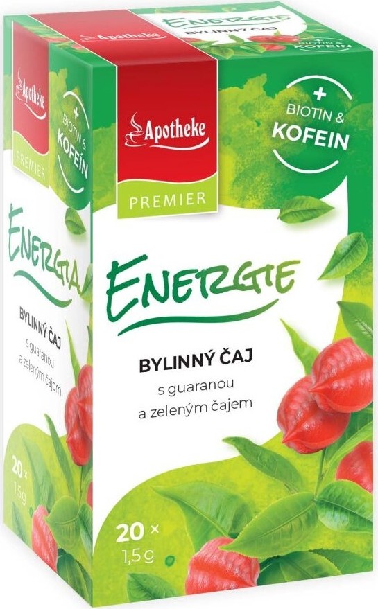 Apotheke Energie bylinný čaj biotin a kofein 20x1.5g