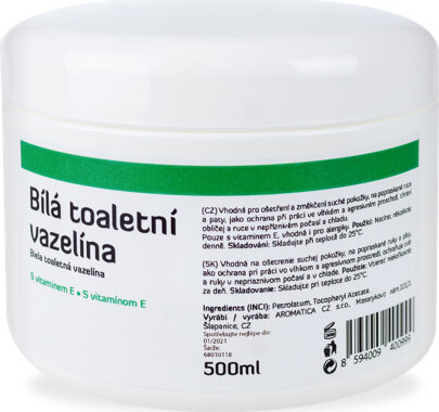 Aromatica Bílá toaletní vazelína s vit.E 500 ml