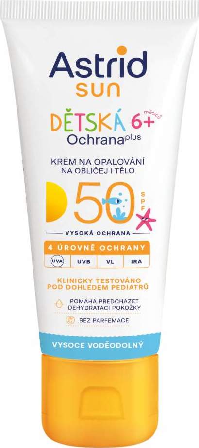 Astrid SUN dětský opalovací krém 6m+ SPF50 75ml