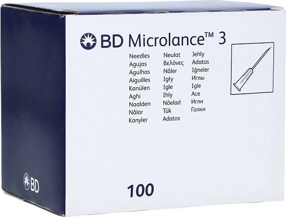 BD Microlance Inj. jehla 23G 0.60x25 modrá 100ks