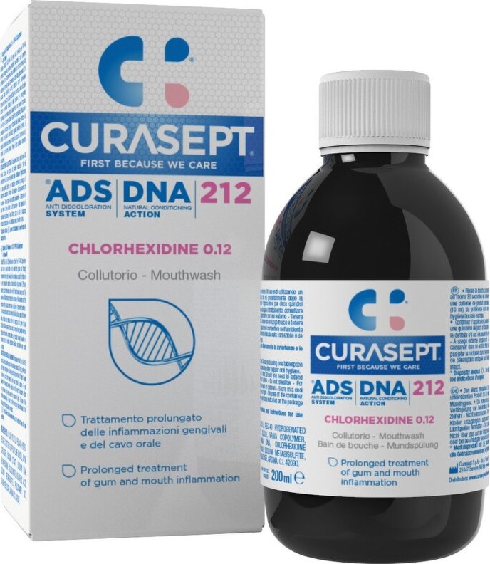 CURASEPT ADS DNA 212 + PVP-VA Ústní voda 200ml