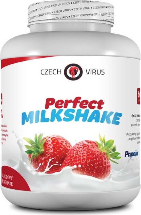 Czech Virus Perfect Milkshake 2000g jahodový koktejl