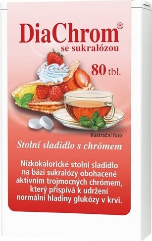 DiaChrom se sukralózou tbl.80 nízkokalor.sladidlo