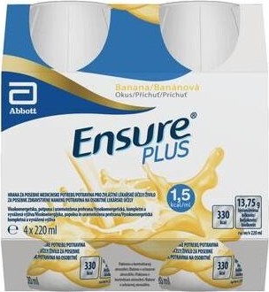 ENSURE PLUS BANÁNOVÁ PŘÍCHUŤ perorální roztok 4x220ml