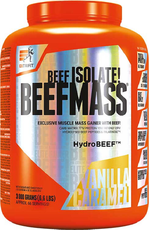 Extrifit BeefMass 3000 g vanilka karamel