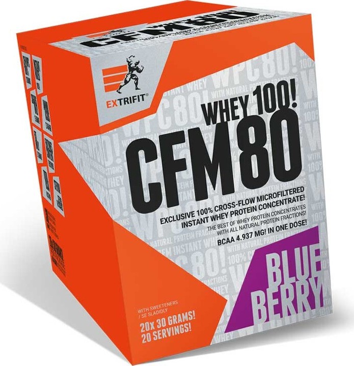 Extrifit CFM Instant Whey 80 20 x 30g blueberry