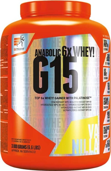 Extrifit G 15 gainer 3000g vanilla