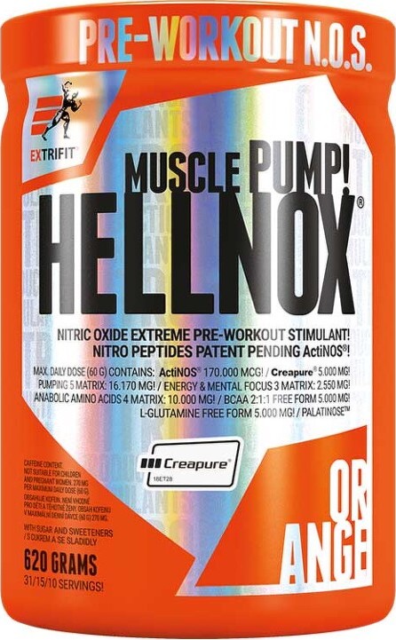 Extrifit Hellnox 620 g pomeranč