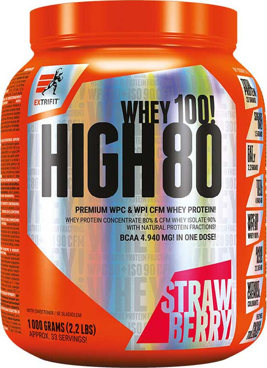 Extrifit High Whey 80 1000 g jahoda