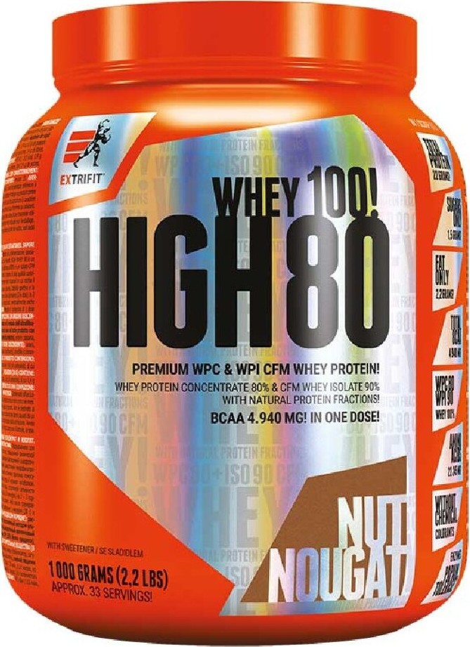 Extrifit High Whey 80 1000g nugát