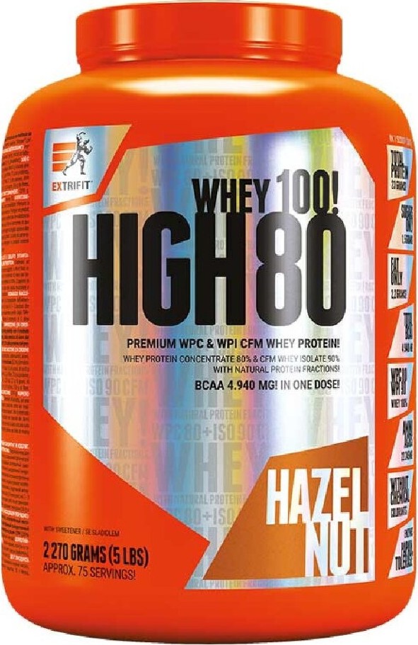 Extrifit High Whey 80 2270g lískový oříšek