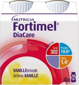 FORTIMEL DIACARE S PŘÍCHUTÍ VANILKOVOU POR SOL 4X200ML