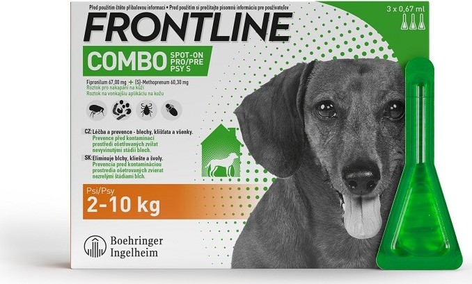 Frontline Combo Spot on Dog 2-10kg pipeta 3x0.67ml