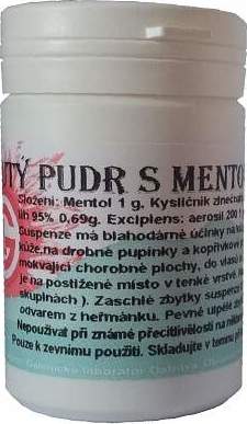 Galmed tekutý pudr s mentolem 100 g