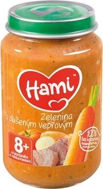 Hami Zelenina s dušeným vepřovým 200g 8M+