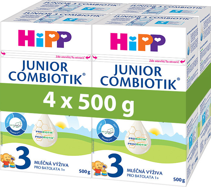 HiPP 3 Junior Combiotik mléčná výživa 4x500g