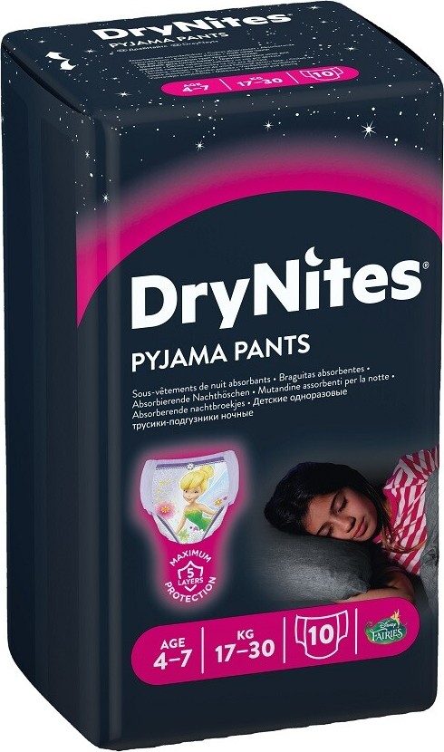 Huggies DryNites plenkové kalhotky pro dívky