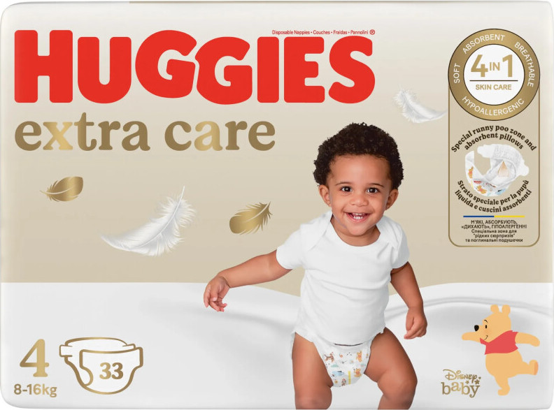 HUGGIES extra care 4 8-16kg 33ks