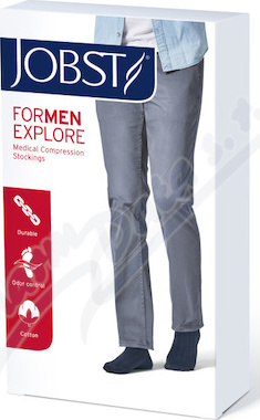 JOBST forMen Explore kompresní punčochy lýtkové se špicí vel.VI barva černá