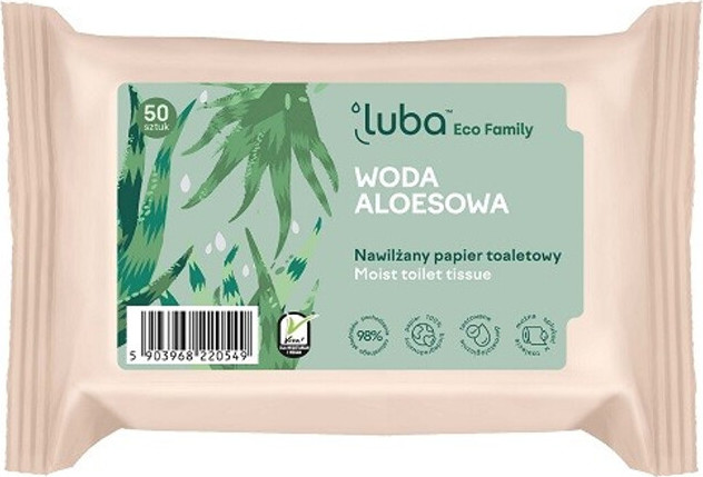 Luba Vlhčený toaletní papír s aloe vera 50ks