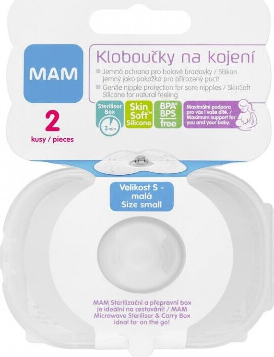 MAM Kloboučky na kojení velikost S 2ks