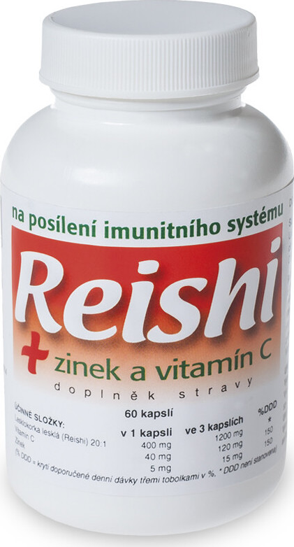 Naturvita Reishi + zinek a Vitamín C kapslí60 ks