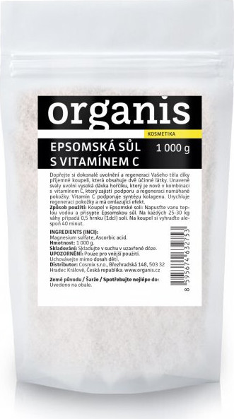 Organis Epsomská sůl s vitamínem C 1000g