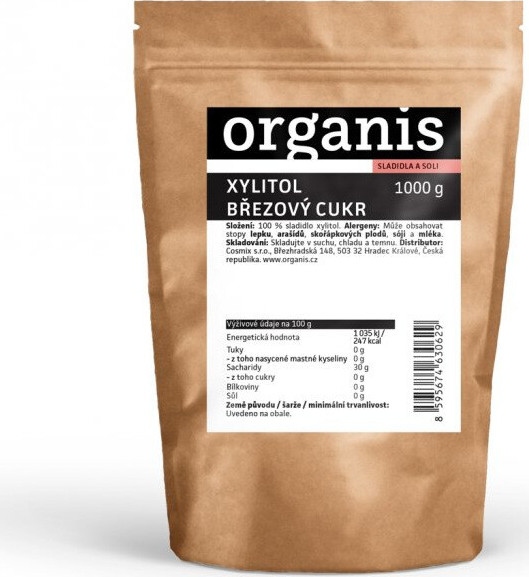 Organis Xylitol březový cukr 1000g