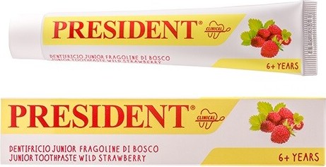 PRESIDENT zubní pasta gel děti 6+let jahoda 50ml