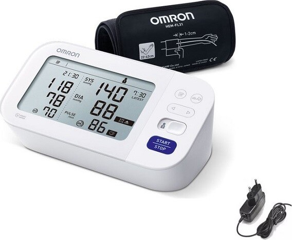 Tonometr OMRON M6 Comfort pažní+síť.zdroj CELIMED